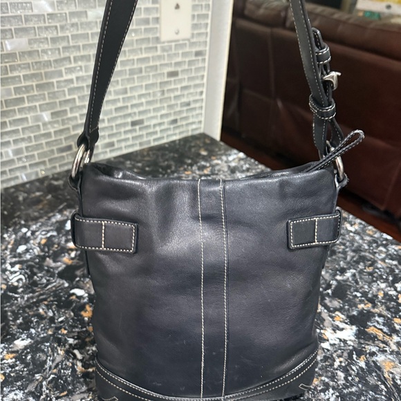 COACH SoHo Black Leather Shoulder Bag - Picture 3 of 8